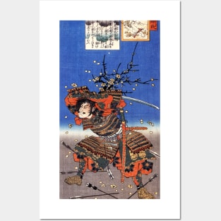 Samurai Woodblock print by Utagawa Kuniyoshi Posters and Art